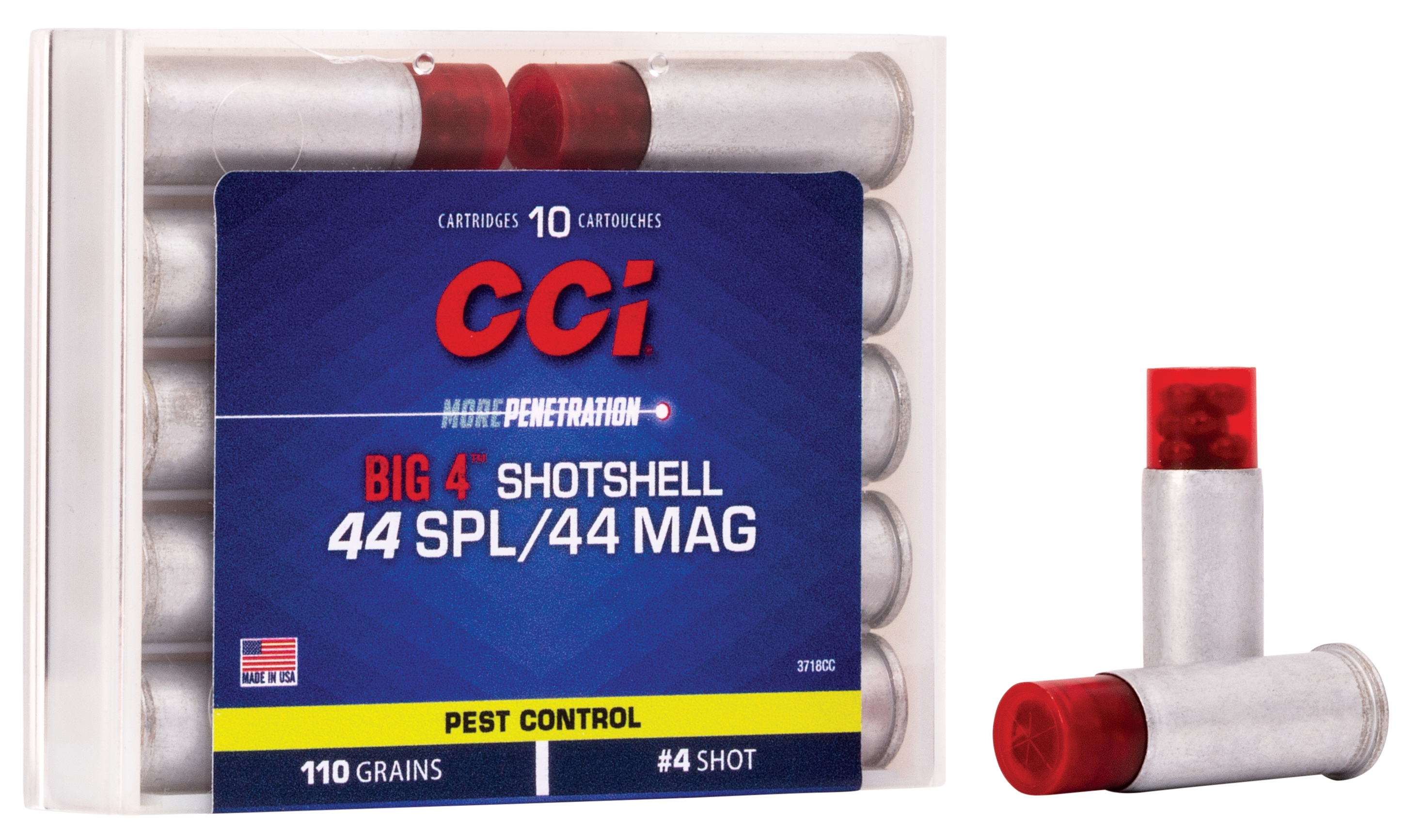 CCI Shotshell .44 Rem Mag #4 Shot Aluminum Case Centerfire Handgun Ammo ...